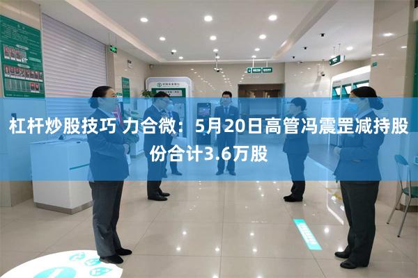杠杆炒股技巧 力合微：5月20日高管冯震罡减持股份合计3.6万股