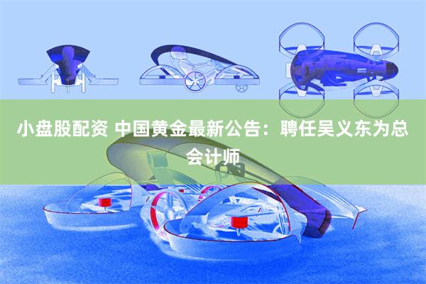 小盘股配资 中国黄金最新公告：聘任吴义东为总会计师
