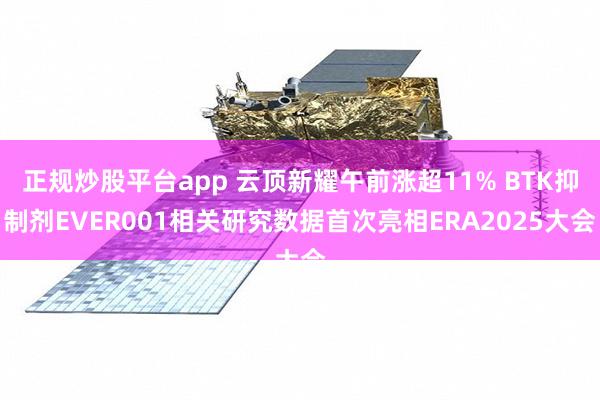 正规炒股平台app 云顶新耀午前涨超11% BTK抑制剂EVER001相关研究数据首次亮相ERA2025大会