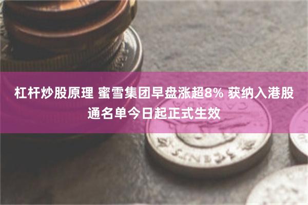 杠杆炒股原理 蜜雪集团早盘涨超8% 获纳入港股通名单今日起正式生效