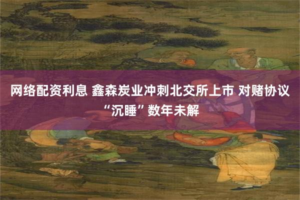 网络配资利息 鑫森炭业冲刺北交所上市 对赌协议“沉睡”数年未解