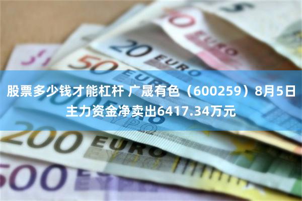 股票多少钱才能杠杆 广晟有色（600259）8月5日主力资金净卖出6417.34万元